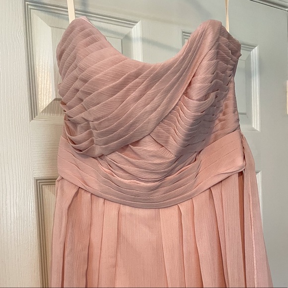 Blush Bridesmaid Dress, Size 6 - Picture 2 of 3